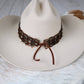 Western Feather Hat Band - Chute Hat Band for Cowboy Hats - Bourbon Cowgirl