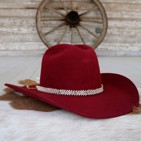 Metal Adjustable Gold Rhinestone Bling Hat Band display picture 2