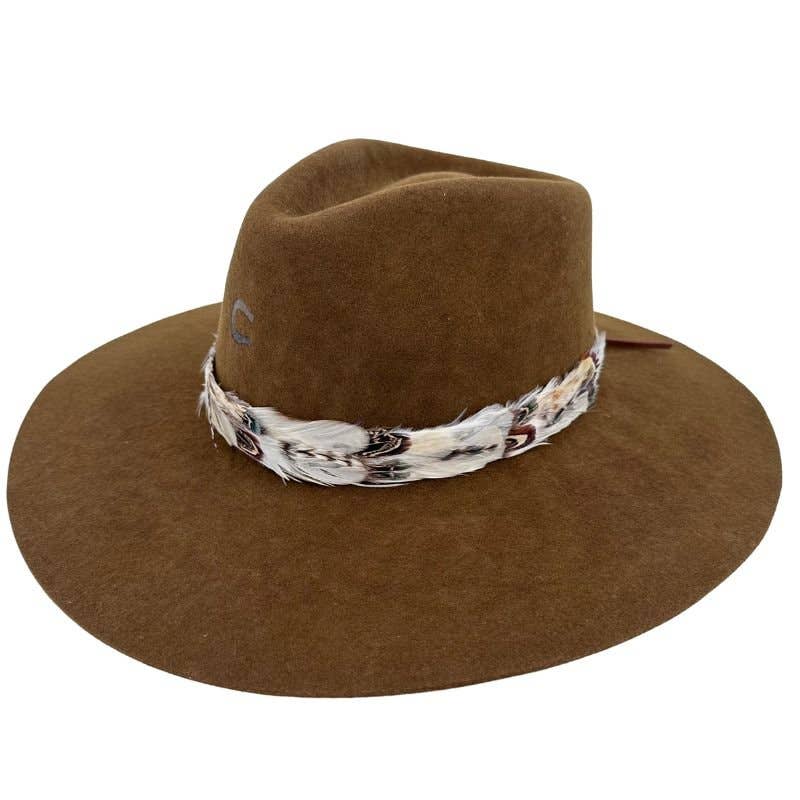 Western Cowboy Feather Hat Band - Willow