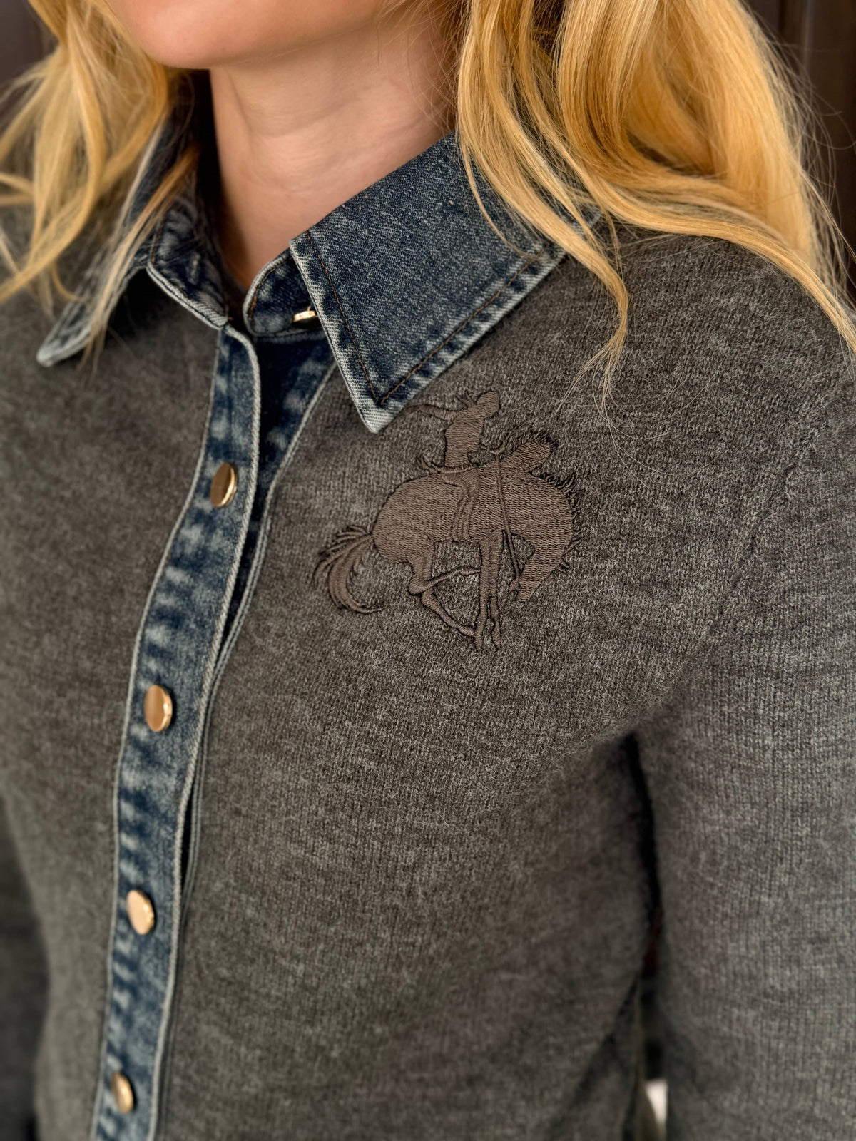 Mustang Molly Snap Cardigan by Rodeo Quincy