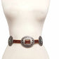 Western Genuine Distressed Leather Belt with Oval Concho
