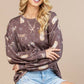 Western Print Long Sleeve Sweatshirt for Cowgirls