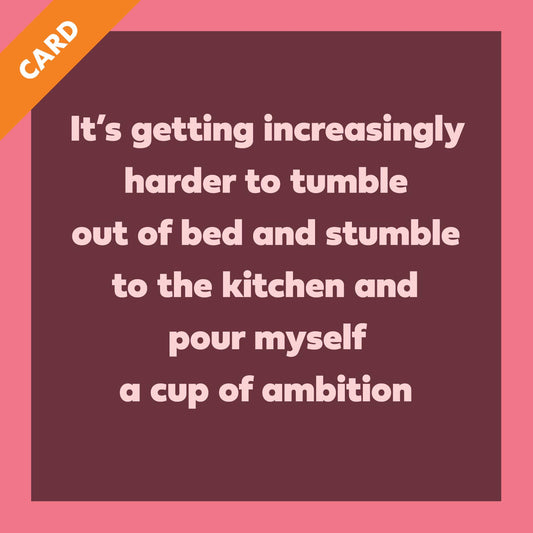CARD Cup Of Ambition | Funny Gift | Kitsch Greeting Cards