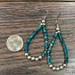 Handmade Silver Beads and Turquoise Gemstone Earrings