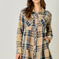Acid Washed Tiered Coat Dress