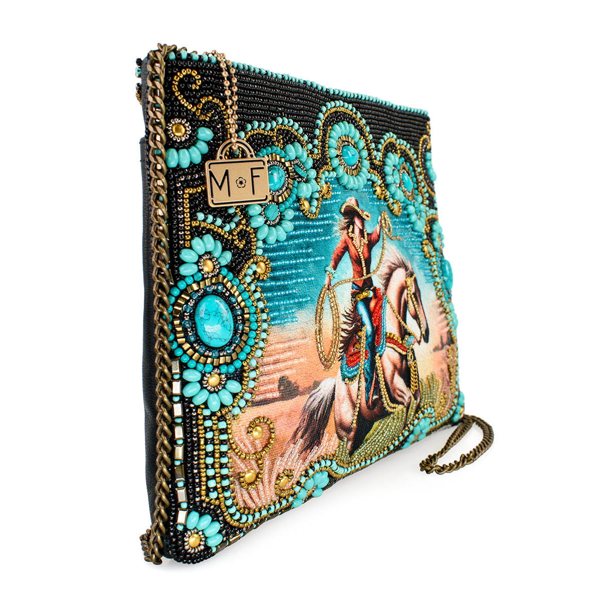 Cowgirl Beaded and Embroidered Western Crossbody Handbag