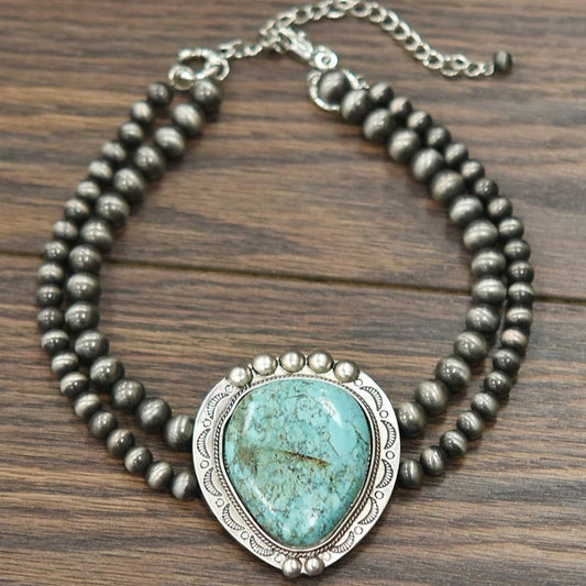 Handmade Turquoise Necklace at Bourbon Cowgirl