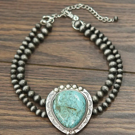 Handmade Turquoise Necklace at Bourbon Cowgirl