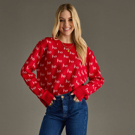 Red Ho Ho Ho Christmas Sweater
