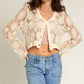 Flower Pattern Crochet Cardigan