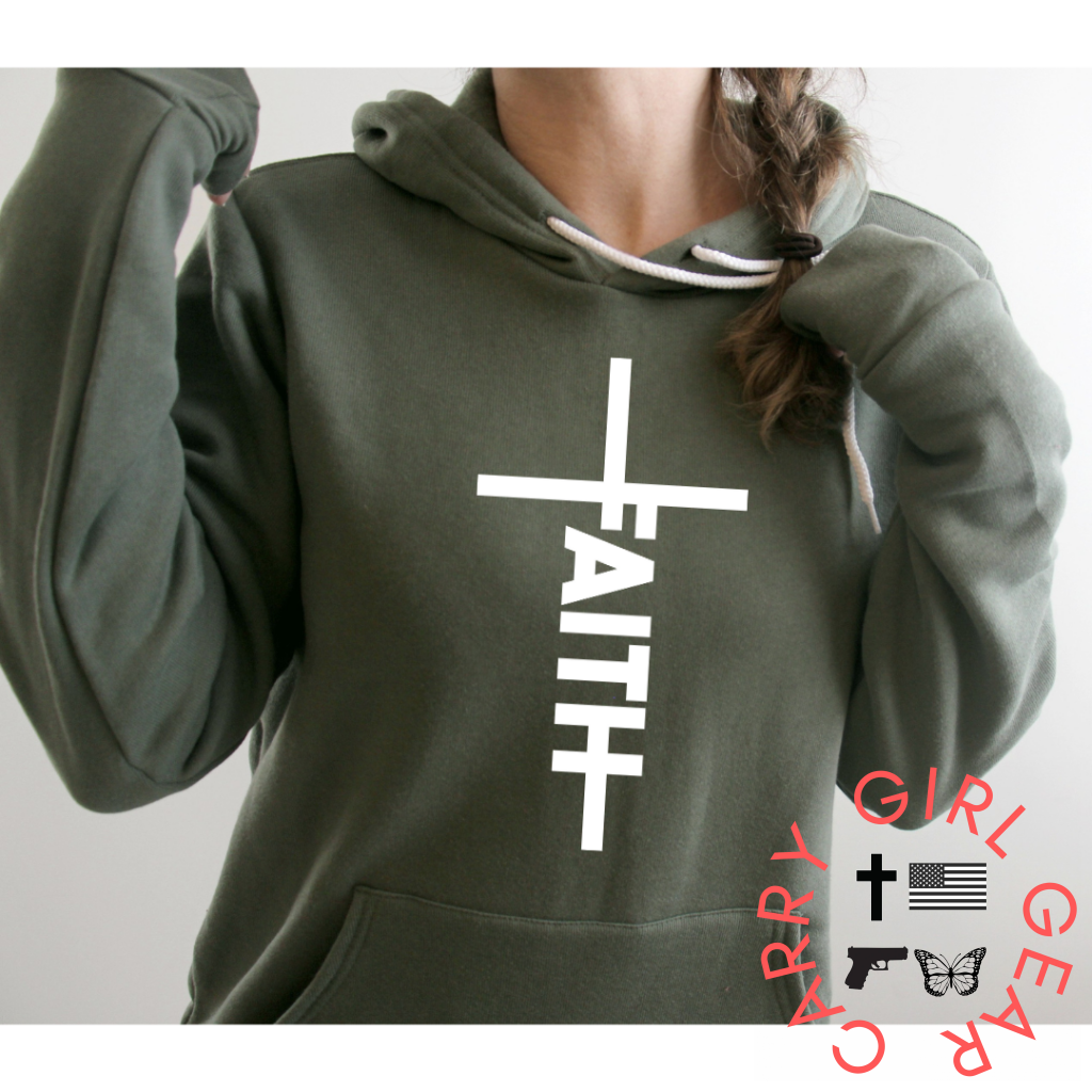 Mauve Faith hoodie sweatshirt (XS)