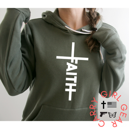 Mauve Faith hoodie sweatshirt (XS)