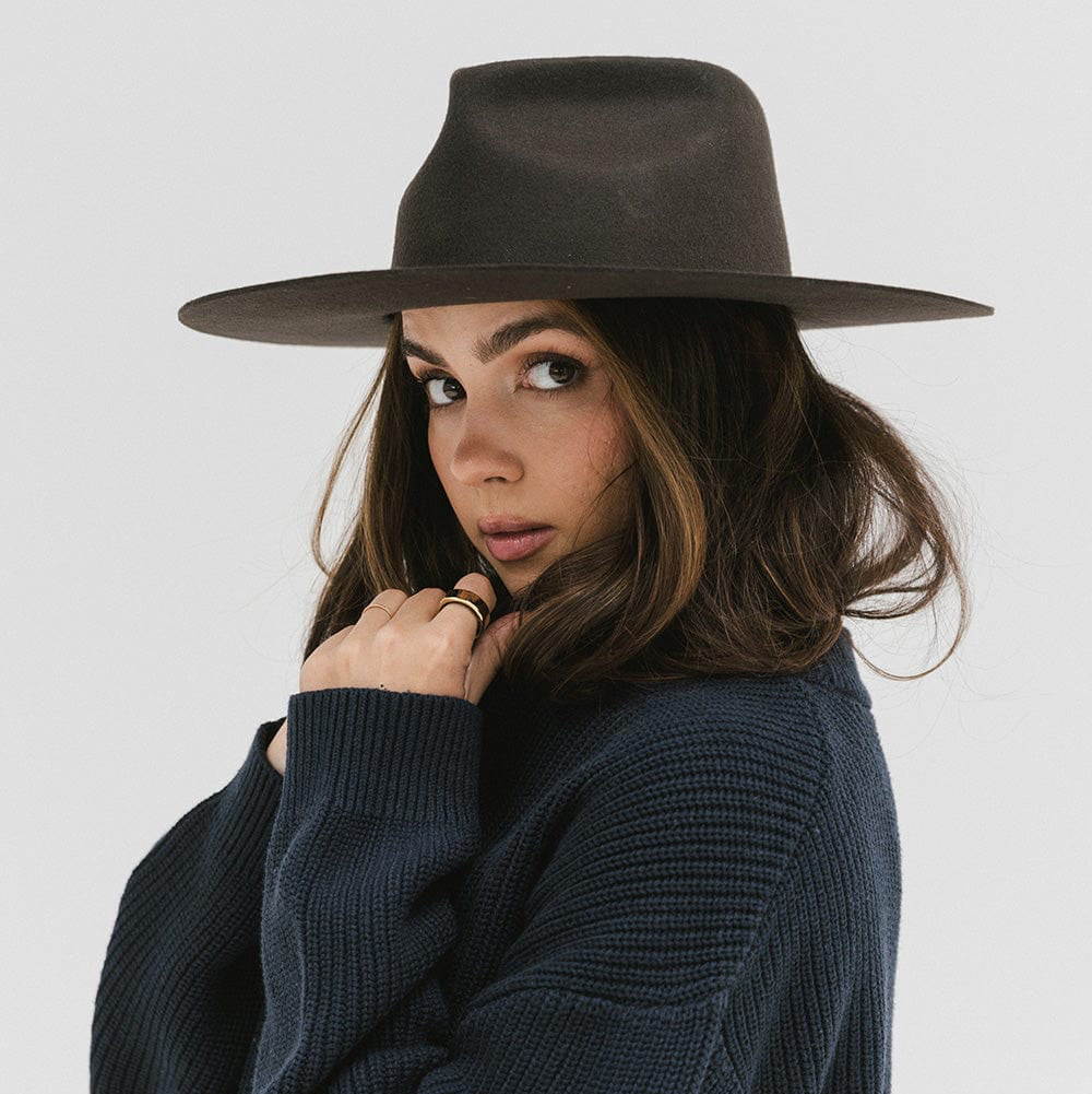 Emery Rancher Fedora Dark Brown Hat by Gigi Pip | Bourbon Cowgirl