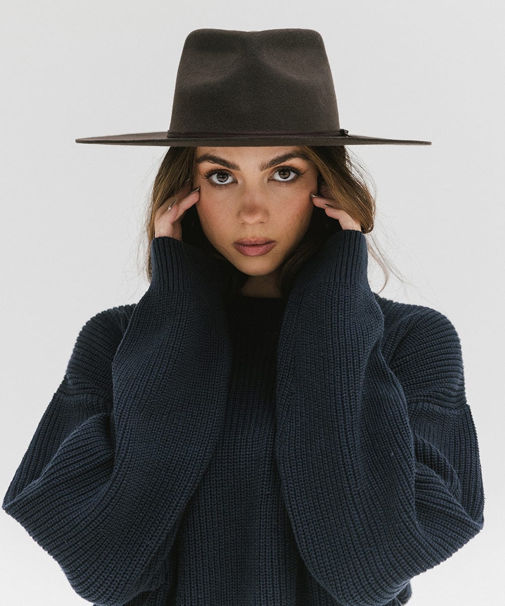 Emery Rancher Fedora Dark Brown Hat by Gigi Pip | Bourbon Cowgirl