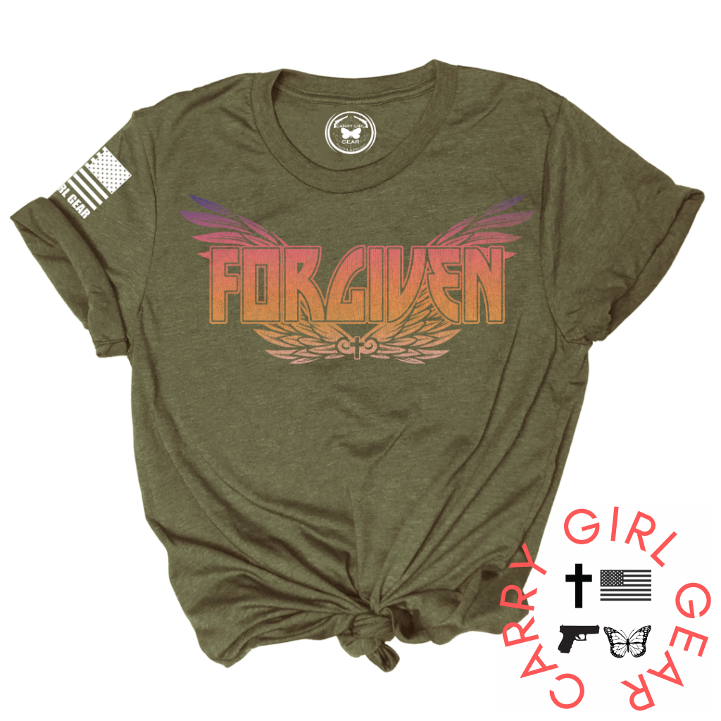Olive green unisex Forgiven tee