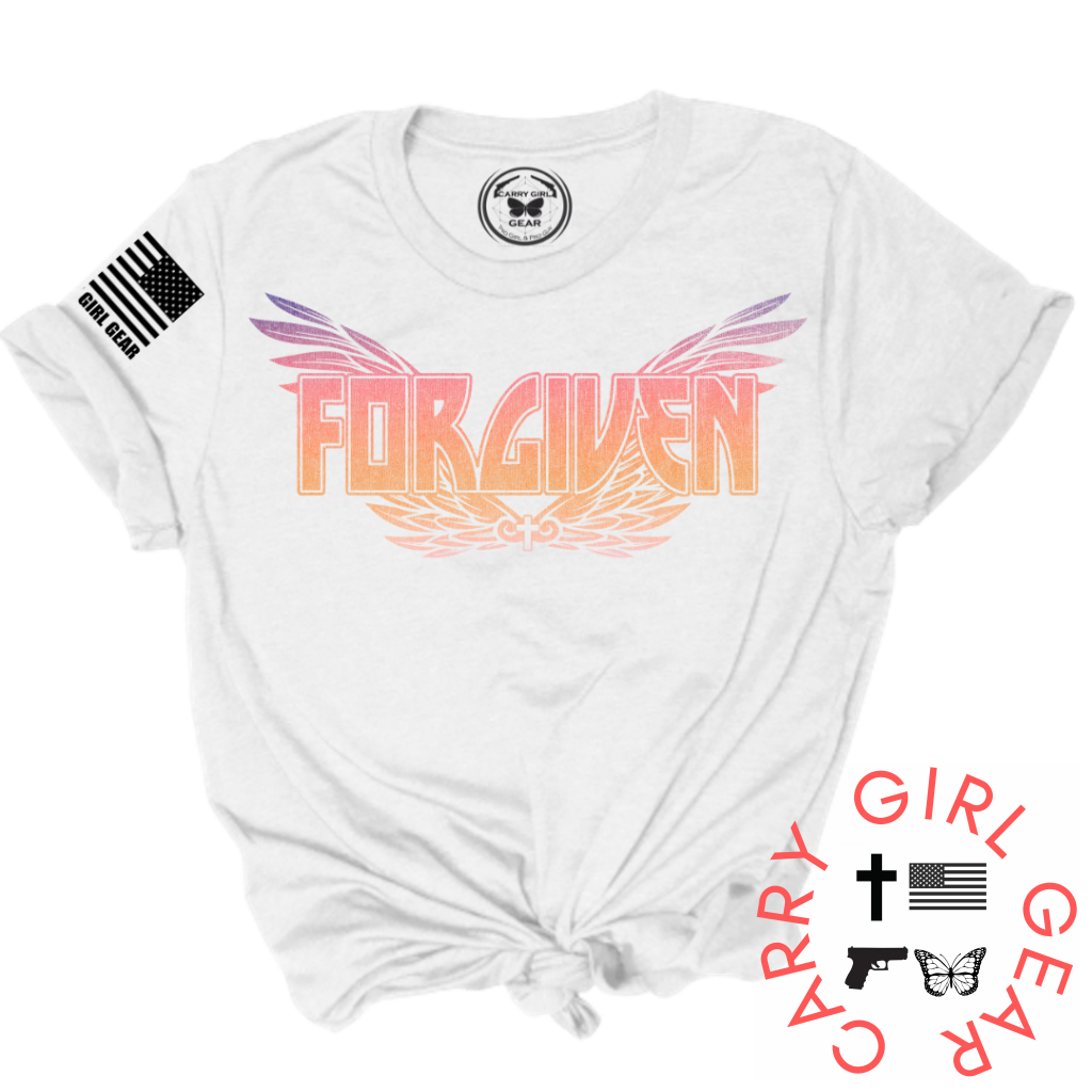 Forgiven tee shirt - white unisex cut