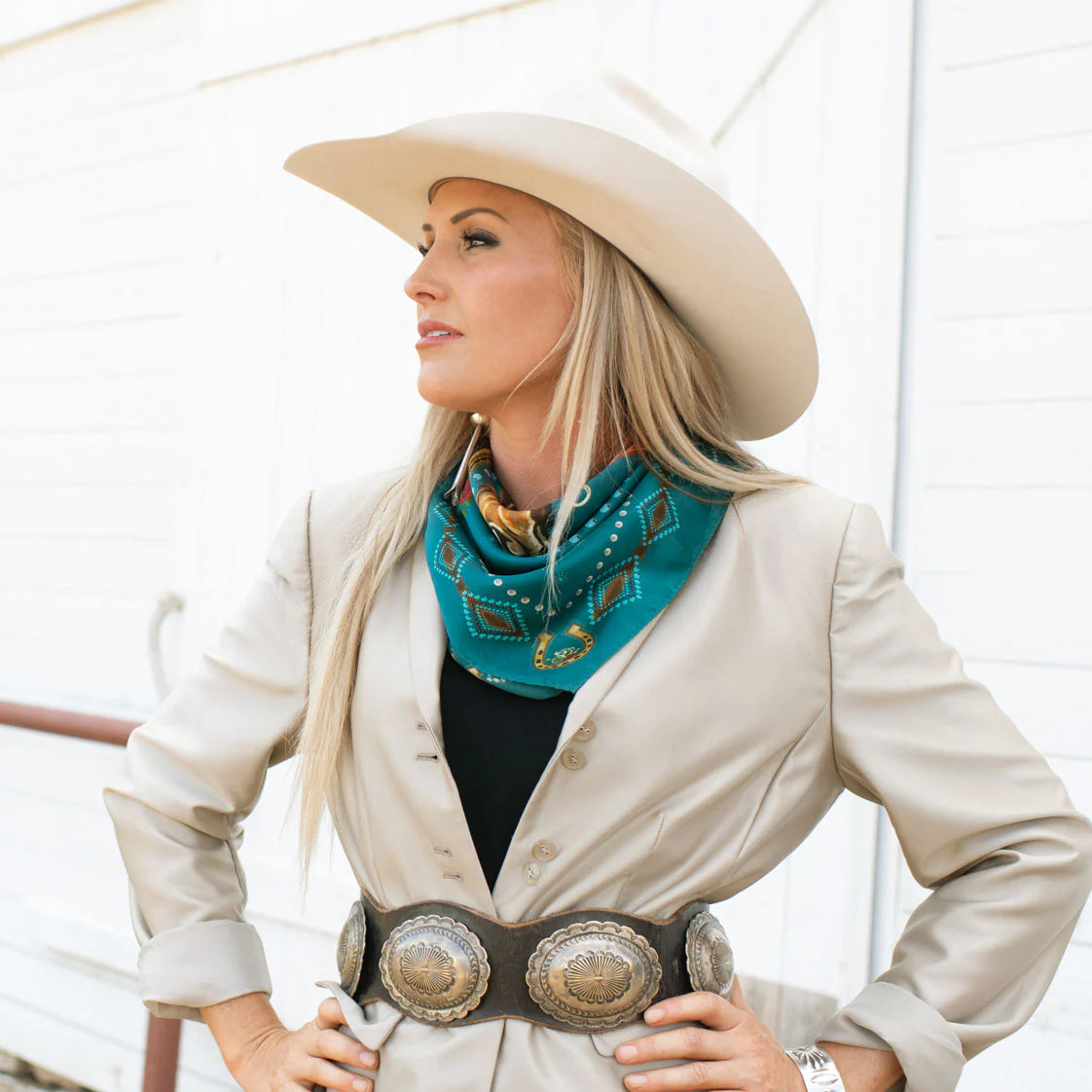 Hold Your Horses Jade Bandana Wildrags at Bourbon Cowgirl