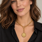 Gold Necklace with Horse Medallion as Seen on Dutton Ranch by Michele Busch