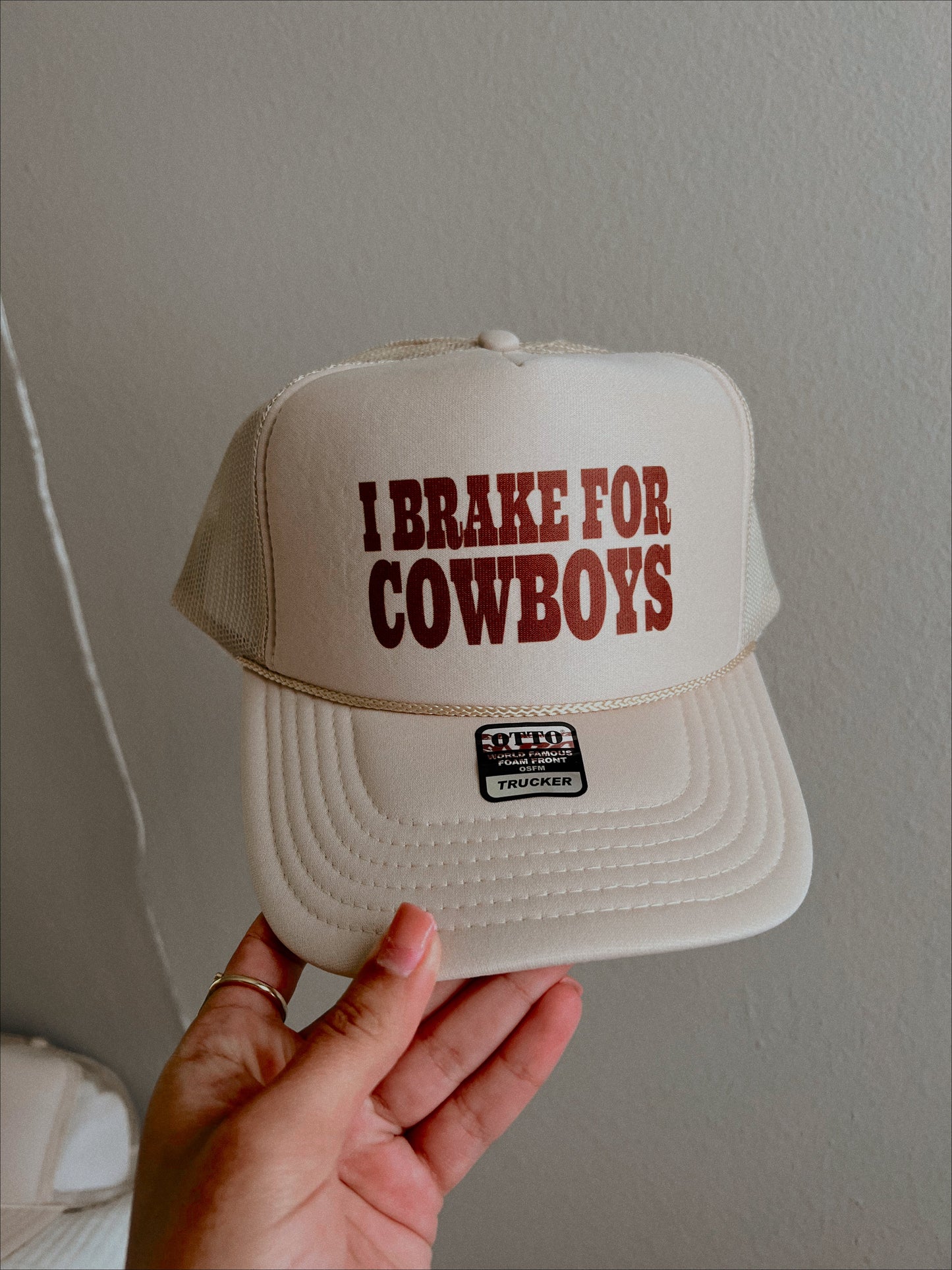 I Brake for Cowboys Trucker Hat