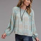 Mandala Print Peasant Blouse by Stetson