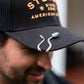 Silver & Turquoise Brim Biter by Hallett Peak - Snake
