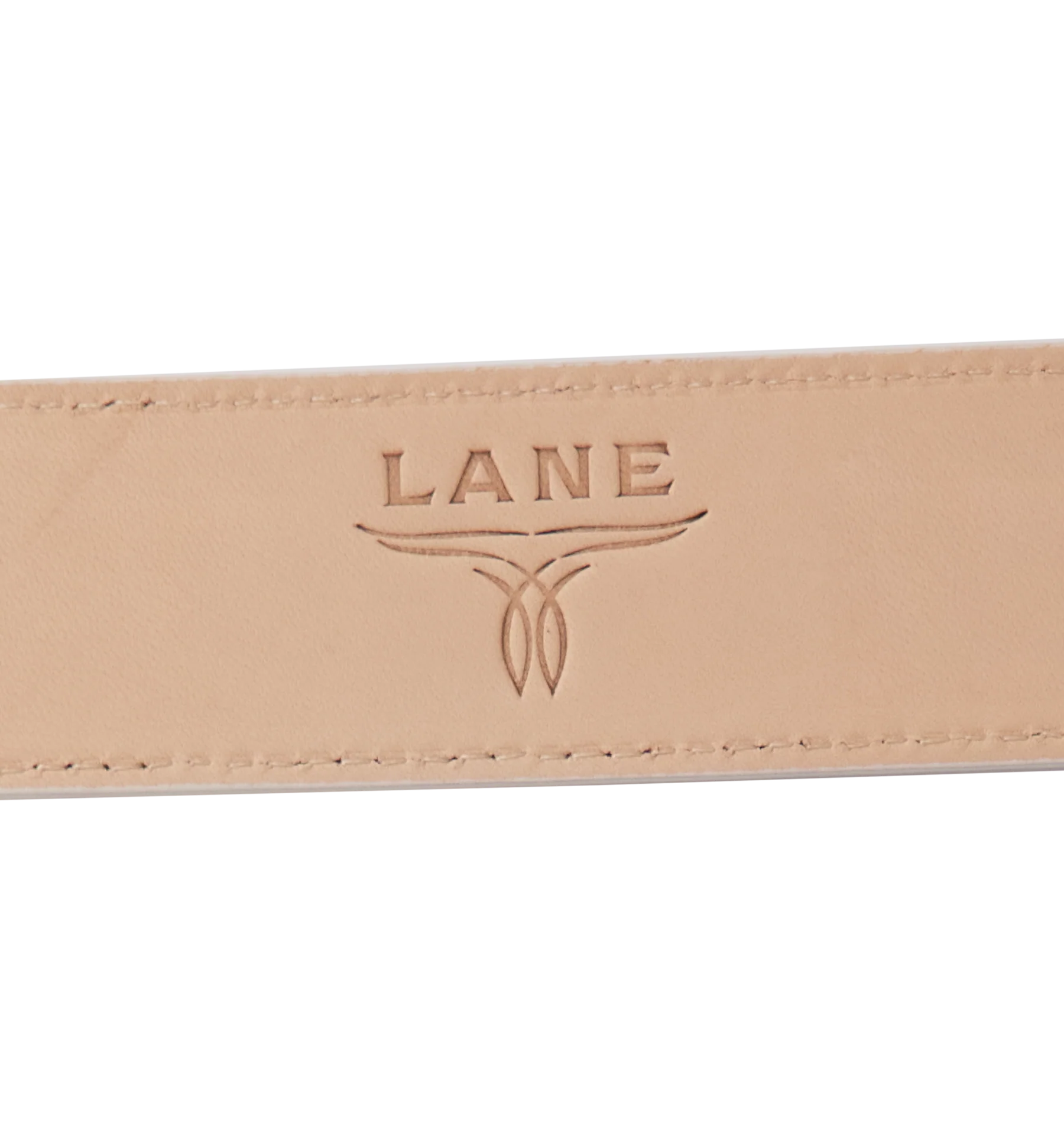 Lane woven belt with turquoise buckle, ceramic crackle detail.