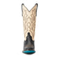 Classic Square Boot - Jet Black and Pale Ivory