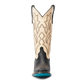Classic Square Boot - Jet Black and Pale Ivory