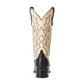 Classic Square Boot - Jet Black and Pale Ivory
