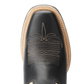 Classic Square Boot - Jet Black and Pale Ivory