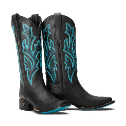 Classic Square Boot - Jet Black