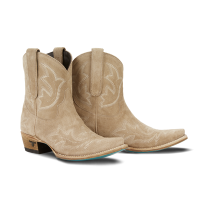 Saratoga Bootie, Light Tan Cowboy Boots