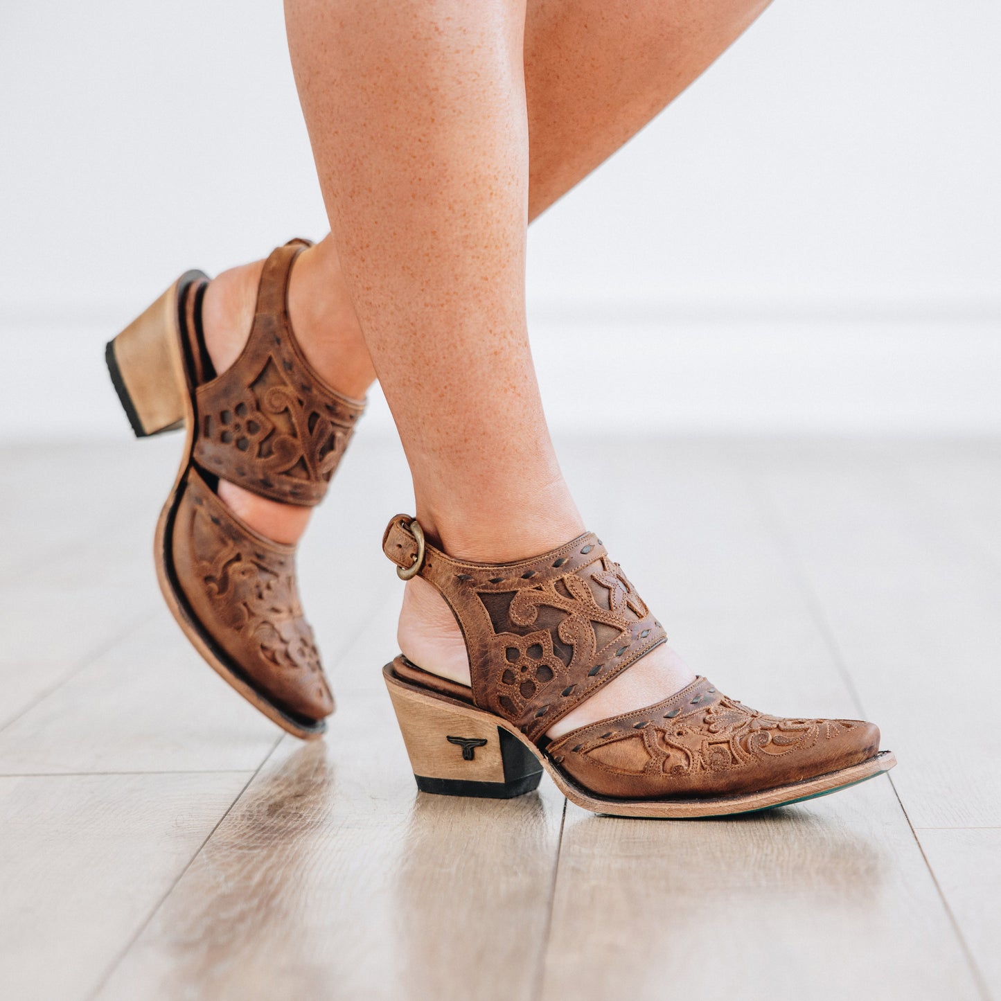 Robin Slingback Mule - Burnt Caramel