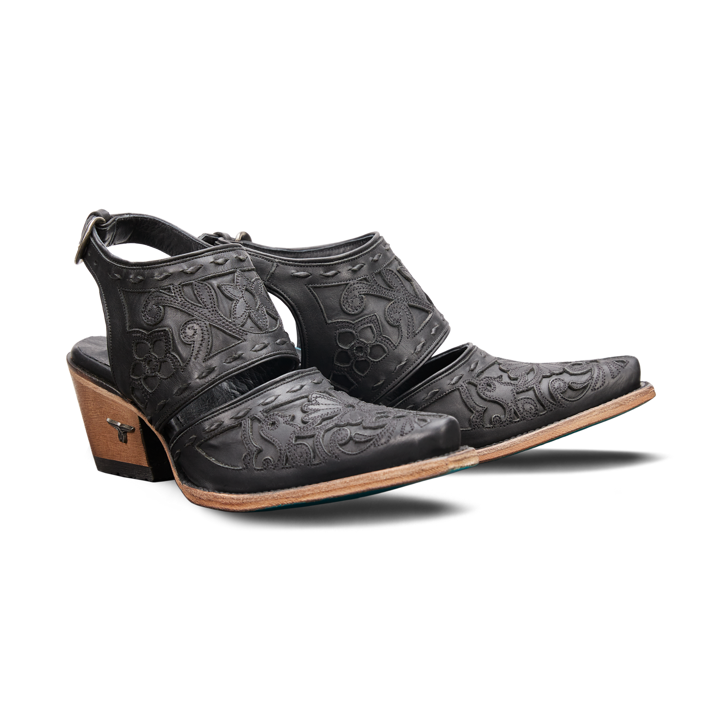 Black leather Robin Mule Pumanegro PS1 shoes