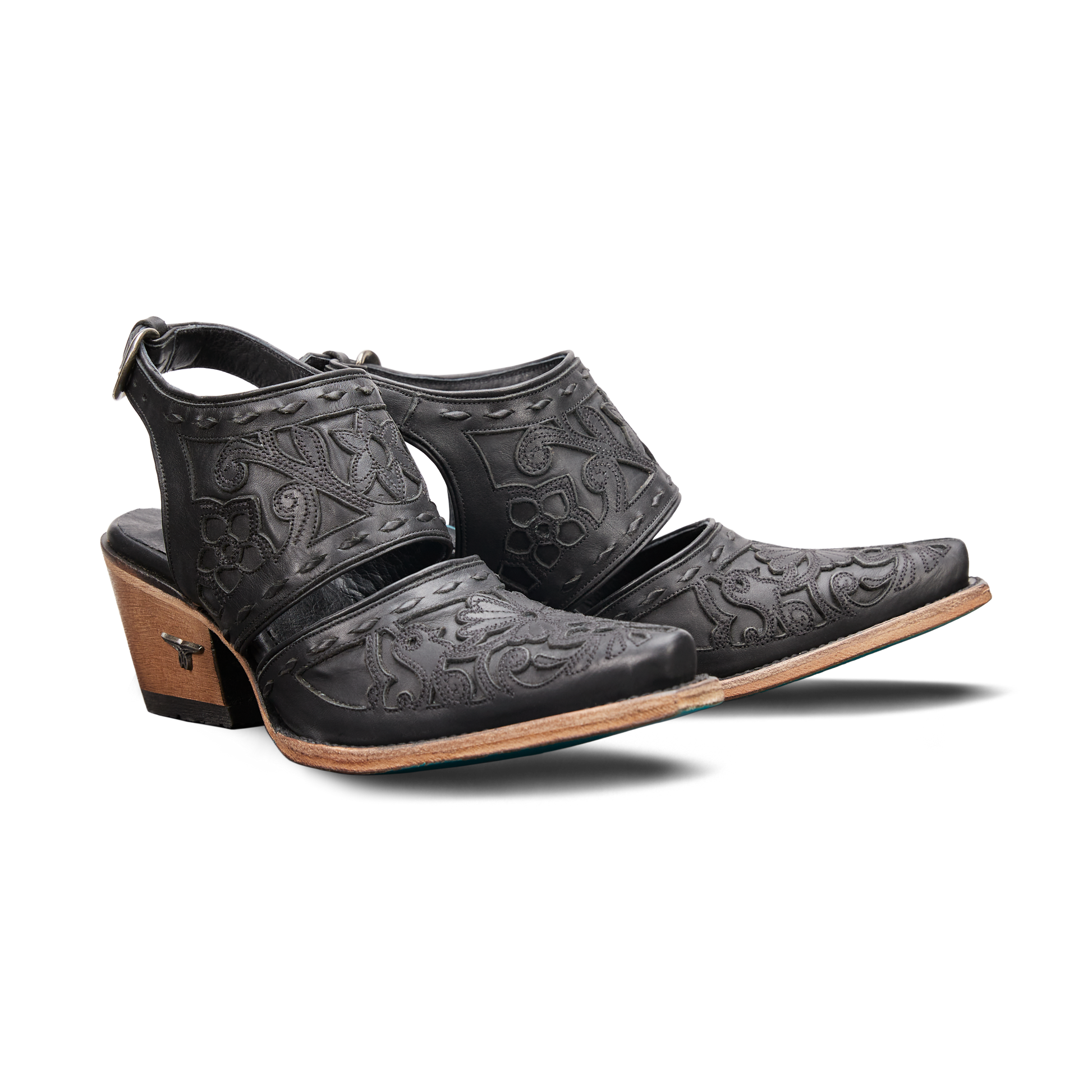 Black leather Robin Mule Pumanegro PS1 shoes