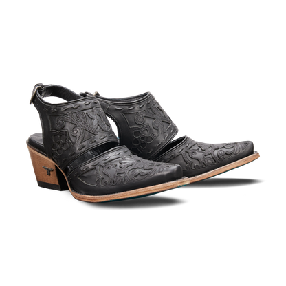 Black leather Robin Mule Pumanegro PS1 shoes