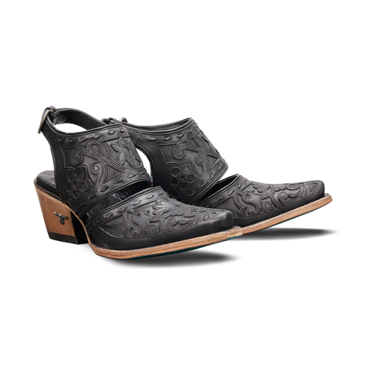 Black leather Robin Mule Pumanegro PS1 shoes