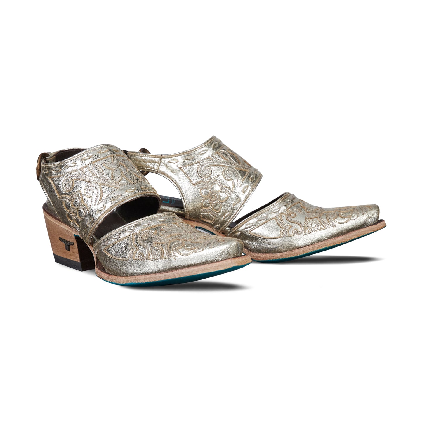 Robin Slingback Mule - Champagne Metallic