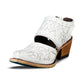 White leather mule lb0458i by Robin Mule & Matthew White