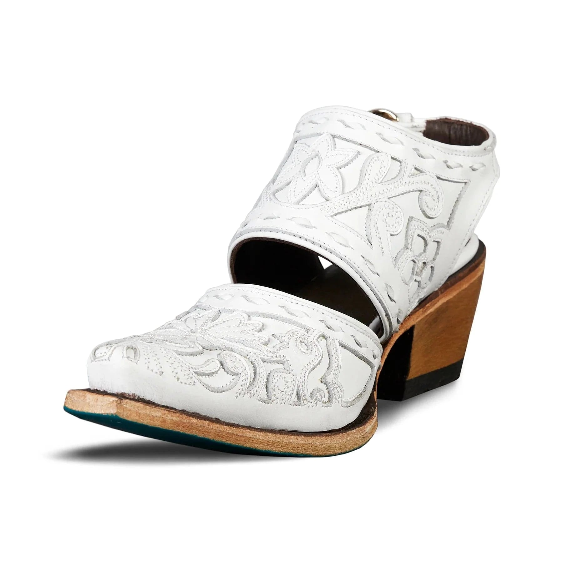 White leather mule lb0458i by Robin Mule & Matthew White