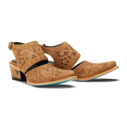Robin Mule Desert Clay Leather Sandals