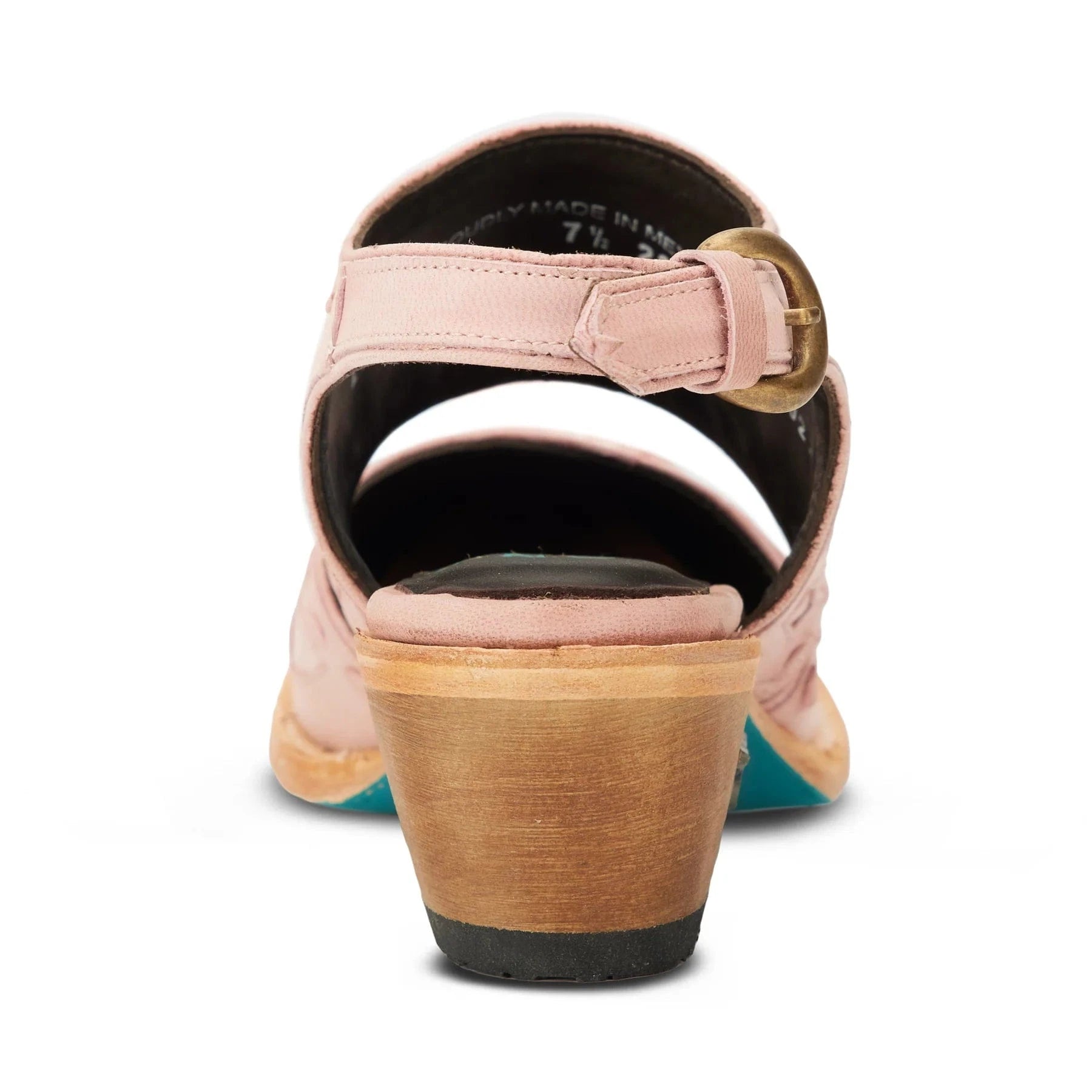 Robin Mule blush sandal from the back