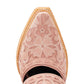 Blush pink embroidered Robin Mule boot detail