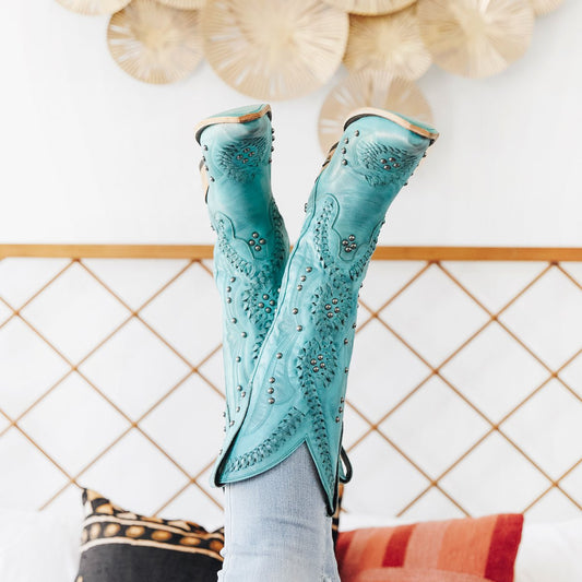 Cossette Turquoise Blaze Cowboy Boots
