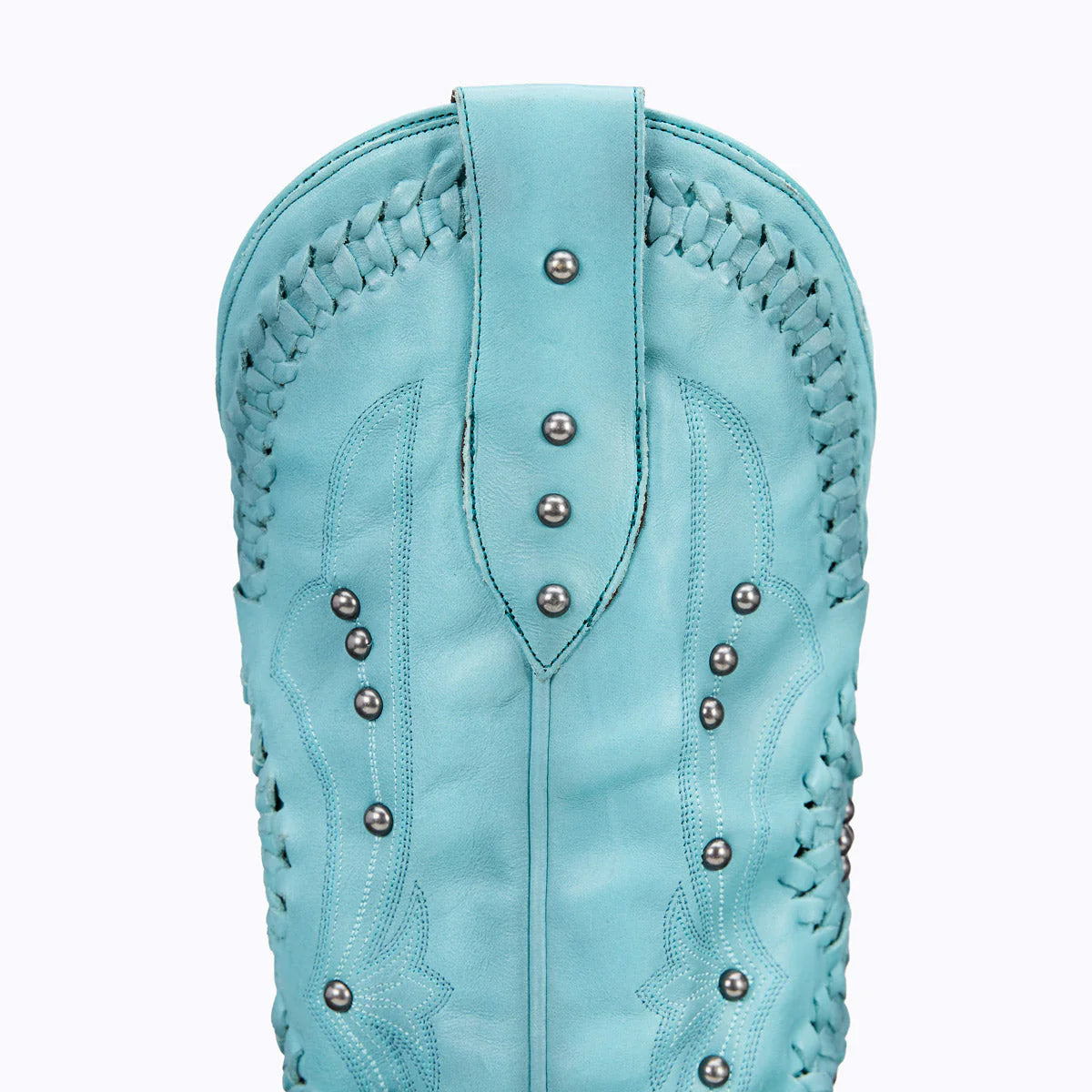 Turquoise Cossette Blaze cowboy boot close-up