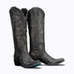 Distressed Jet Black Cossette Cowboy Boots