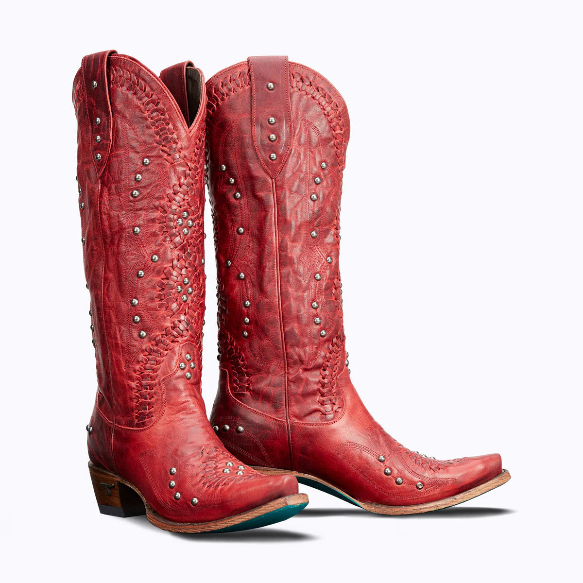 Red leather Cossette Julianaroja PS1 cowboy boots
