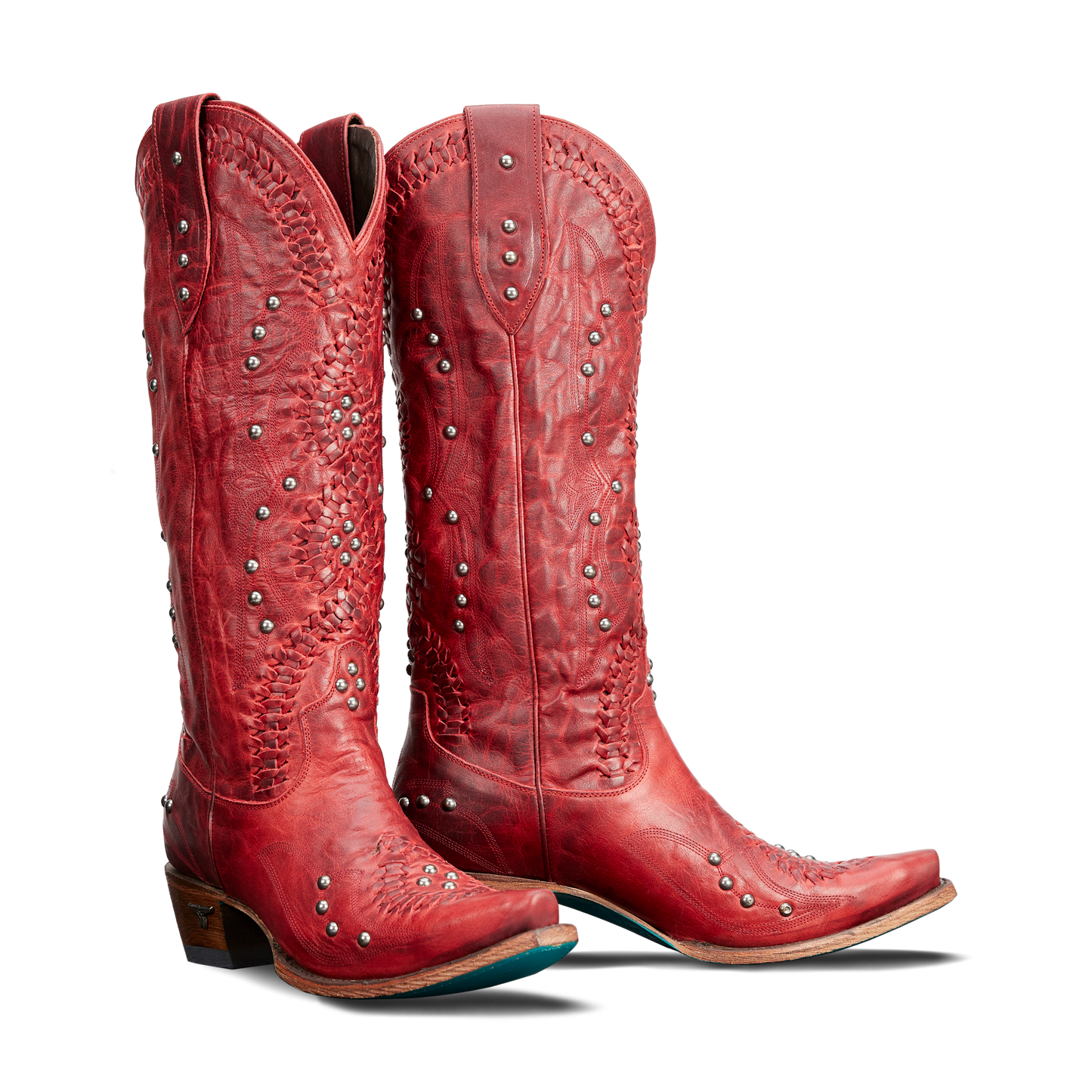 Red leather Cossette Julianaroja PS1 cowboy boots