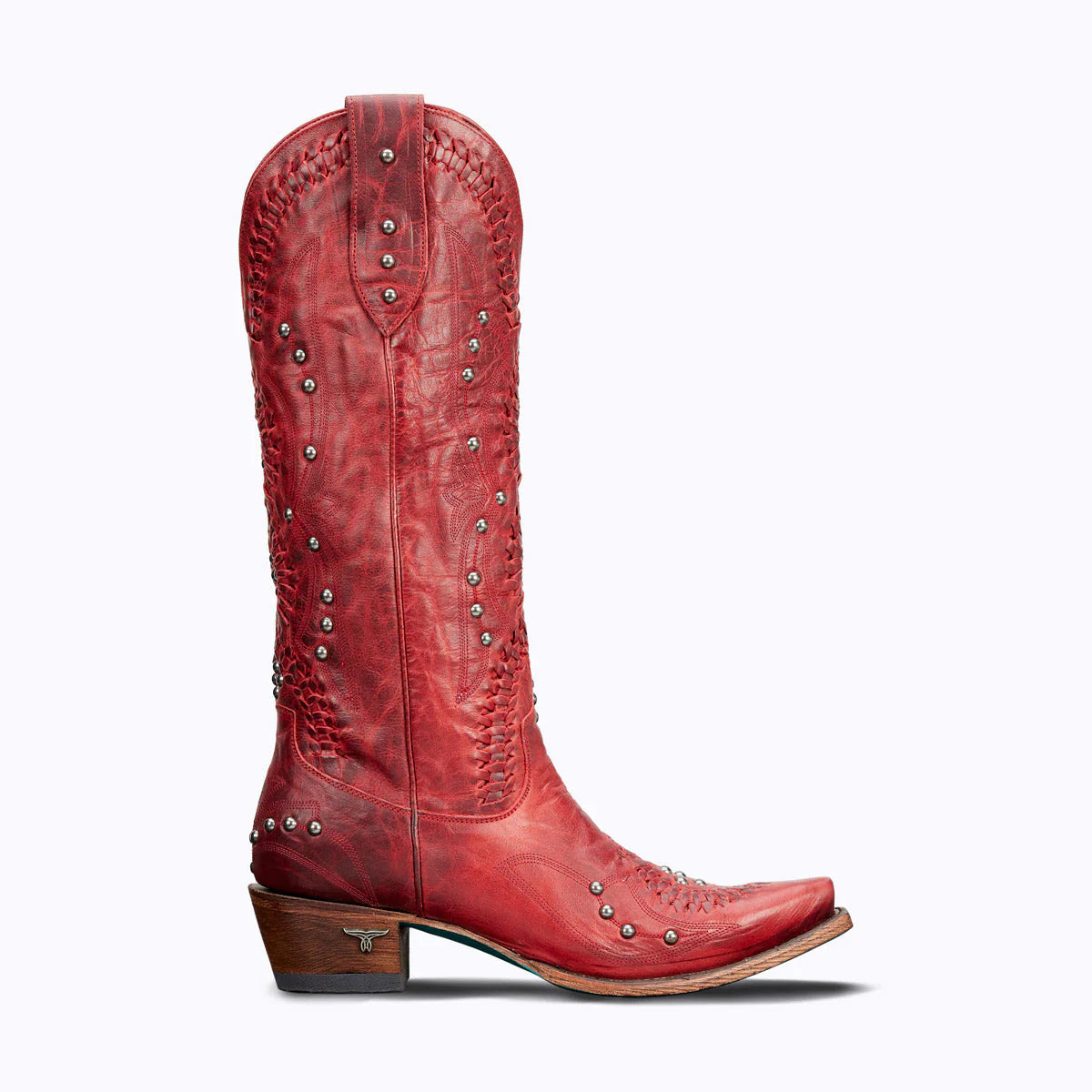 Red leather Cossette Julianaroja cowboy boot