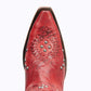 Red leather Cossette boot, Julianna Roja design.